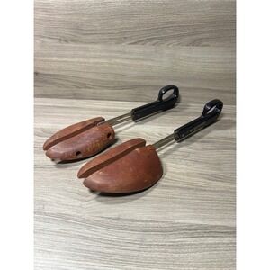Vintage Marstons C.S. Pierce Co Wood Shoe Trees Adjustable Brockton Mass Pair